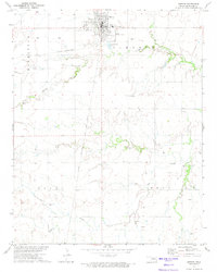 Download a high-resolution, GPS-compatible USGS topo map for Okeene, OK (1974 edition)