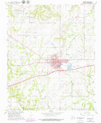 Download a high-resolution, GPS-compatible USGS topo map for Okemah, OK (1979 edition)