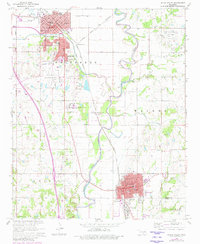 preview thumbnail of historical topo map of Pauls Valley, OK in 1965