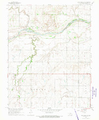 Download a high-resolution, GPS-compatible USGS topo map for Pond Creek NW, OK (1970 edition)