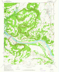 Download a high-resolution, GPS-compatible USGS topo map for Porum, OK (1964 edition)