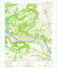 Download a high-resolution, GPS-compatible USGS topo map for Porum, OK (1976 edition)