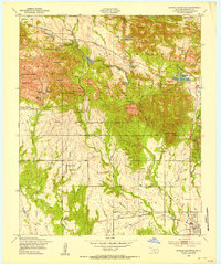 Download a high-resolution, GPS-compatible USGS topo map for Quanah Mountain, OK (1953 edition)