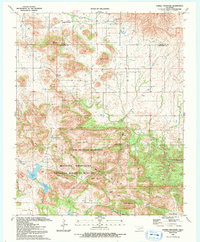 Download a high-resolution, GPS-compatible USGS topo map for Saddle Mountain, OK (1992 edition)