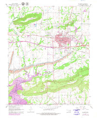 preview thumbnail of historical topo map of Sallisaw, OK in 1967
