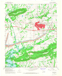 1967 Map of Sallisaw, OK, 1968 Print