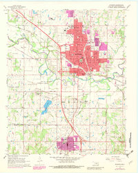 Download a high-resolution, GPS-compatible USGS topo map for Shawnee, OK (1982 edition)