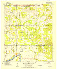 preview thumbnail of historical topo map of Choctaw County, OK in 1951