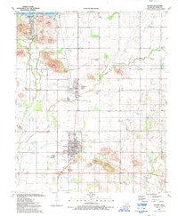 Download a high-resolution, GPS-compatible USGS topo map for Snyder, OK (1992 edition)