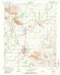 1956 Map of Snyder, OK, 1983 Print