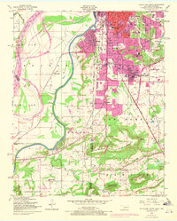 Download a high-resolution, GPS-compatible USGS topo map for South Fort Smith, OK (1971 edition)