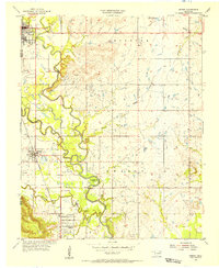 Download a high-resolution, GPS-compatible USGS topo map for Sperry, OK (1956 edition)
