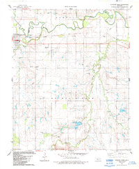 Download a high-resolution, GPS-compatible USGS topo map for Stinking Creek, OK (1985 edition)