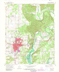 Download a high-resolution, GPS-compatible USGS topo map for Tahlequah, OK (1983 edition)