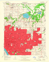 Download a high-resolution, GPS-compatible USGS topo map for Tulsa, OK (1966 edition)