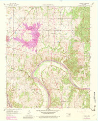 Download a high-resolution, GPS-compatible USGS topo map for Vamoosa, OK (1983 edition)
