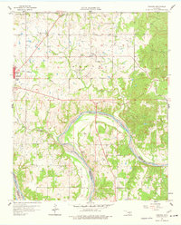 Download a high-resolution, GPS-compatible USGS topo map for Vamoosa, OK (1977 edition)