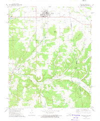Download a high-resolution, GPS-compatible USGS topo map for Westville, OK (1974 edition)