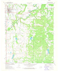 Download a high-resolution, GPS-compatible USGS topo map for Wetumka, OK (1973 edition)