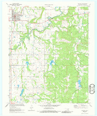 Download a high-resolution, GPS-compatible USGS topo map for Wetumka, OK (1986 edition)