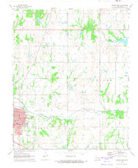 Download a high-resolution, GPS-compatible USGS topo map for Wewoka East, OK (1974 edition)