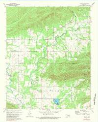Download a high-resolution, GPS-compatible USGS topo map for Yanush, OK (1984 edition)