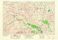 1955 Map of Woodward, 1967 Print