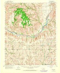 preview thumbnail of historical topo map of Dewey County, OK in 1962