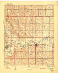 preview thumbnail of historical topo map of Anadarko, OK in 1945