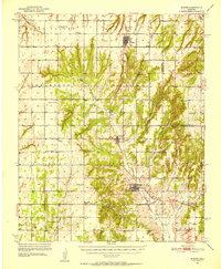 1951 Map of Binger, 1952 Print