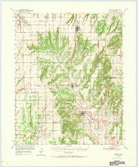 1951 Map of Binger, 1971 Print