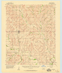 1957 Map of Butler, OK, 1958 Print
