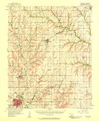 1957 Map of Clinton, OK, 1958 Print