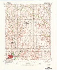 preview thumbnail of historical topo map of Clinton, OK in 1957