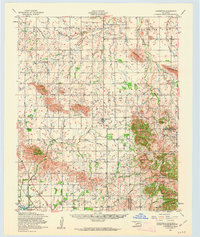 1956 Map of Cooperton, OK, 1963 Print