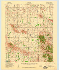 1956 Map of Cooperton, OK, 1960 Print