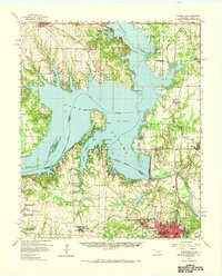 Download a high-resolution, GPS-compatible USGS topo map for Denison Dam, OK (1965 edition)