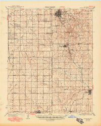 1931 Map of Drumright, 1949 Print