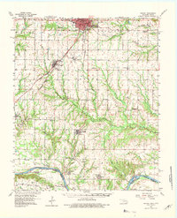 1958 Map of Durant, 1982 Print