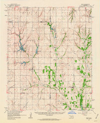 1961 Map of Eakly, 1962 Print