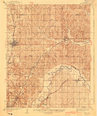 preview thumbnail of historical topo map of Edmond, OK in 1940