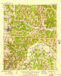 1935 Map of Edmond, OK, 1958 Print