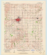 1961 Map of Elk City, OK, 1963 Print