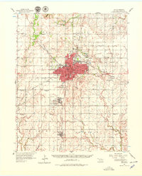 1956 Map of Enid, OK, 1979 Print