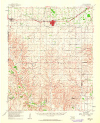 1961 Map of Erick, OK, 1963 Print
