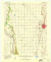 1958 Map of Frederick, OK, 1959 Print