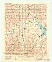 1960 Map of Hammon, 1961 Print