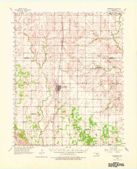 1956 Map of Hennessey, 1976 Print