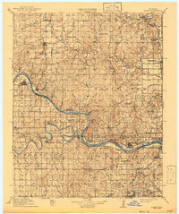 1915 Map of Hominy, 1943 Print