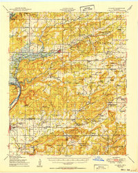 Download a high-resolution, GPS-compatible USGS topo map for Hulbert, OK (1950 edition)